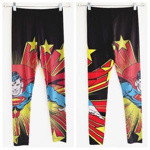 DC Comics Superman Womens Leggings Large Red Blue Yoga Halloween Character Small